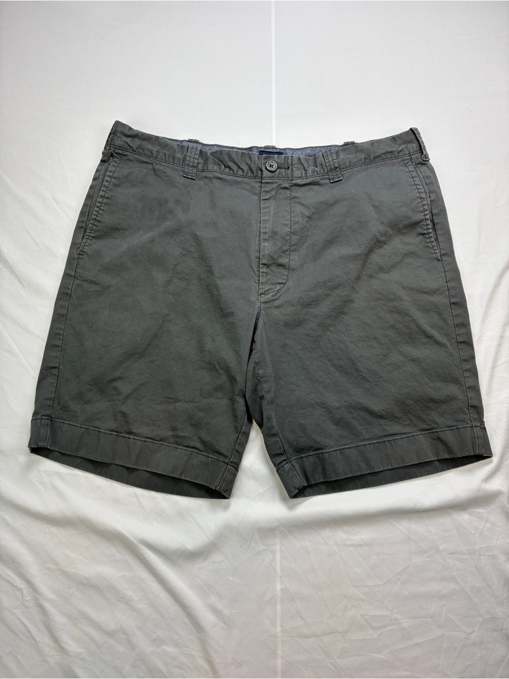 J. Crew Men's Slate Gray/Green Flat-Front Shorts